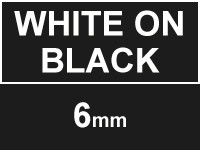 Dymo 1805442 IND Rhino white on black permanent polyester tape, 6mm (123ink version)  089122 - 1