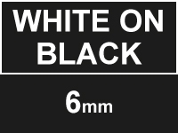 Dymo 1805442 IND Rhino white on black permanent polyester tape, 6mm (123ink version) 1805442C 089122