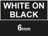 Dymo 1805442 IND Rhino white on black permanent polyester tape, 6mm (123ink version) 089122 - 1
