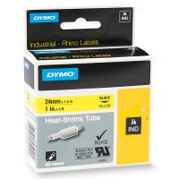 Dymo 1805444 IND Rhino black on yellow heat-shrink tape, 24mm (original Dymo) 1805444 088712