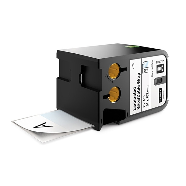 Dymo 1868712 XTL pre-cut laminated cable wrap, 51mm x 102mm (original) 1868712 089106 - 1