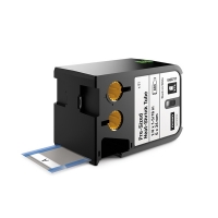 Dymo 1868717 XTL pre-cut heat shrink tape, black on white, 6mm x 34mm (original Dymo) 089048