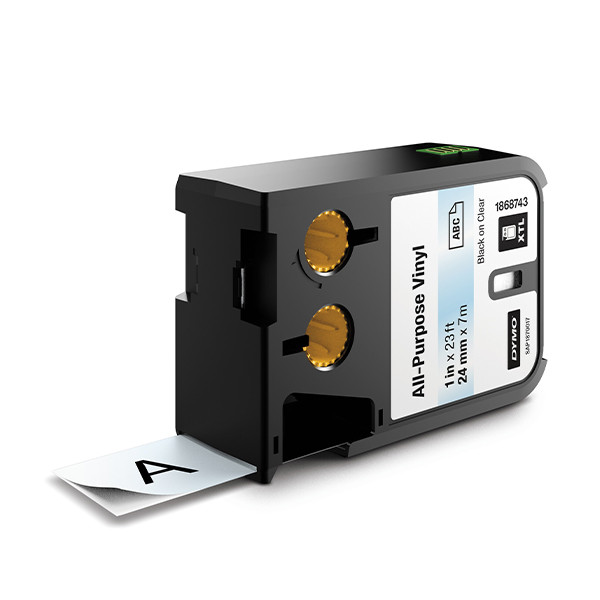 Dymo 1868743 XTL vinyl tape, black on transparent, 24mm (original) 1868743 088944 - 1