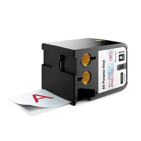 Dymo 1868750 XTL vinyl tape, red on transparent, 54mm (original Dymo) 088998 - 1