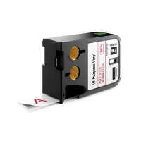Dymo 1868758 XTL vinyl tape, red on white, 24mm (original Dymo) 088950