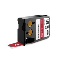 Dymo 1868762 XTL vinyl tape, white on red, 19mm (original Dymo) 088926