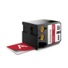 Dymo 1868765 XTL vinyl tape, white on red, 54mm (original)