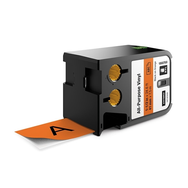 Dymo 1868769 XTL vinyl tape, black on orange, 41mm (original) 1868769 088980 - 1