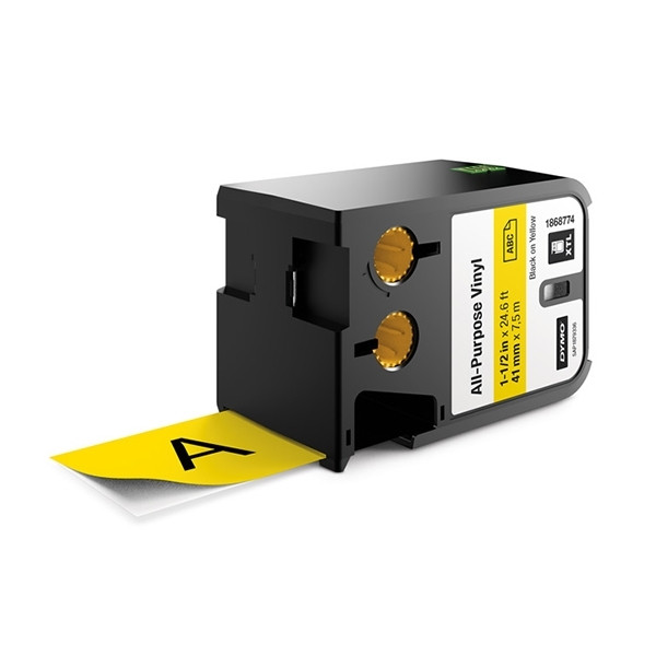 Dymo 1868774 XTL vinyl tape, black on yellow, 41mm (original Dymo) 088982 - 1