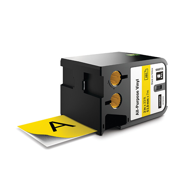 Dymo 1868775 XTL vinyl tape, black on yellow, 54mm (original) 1868775 089008 - 1