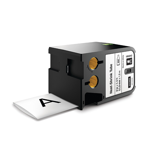 Dymo 1868812 XTL shrink tubing tape, black on white, 54mm (original Dymo) 089046 - 1
