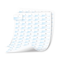 Dymo 1908555 XTL pre-cut laminated cable wraps on sheet, 41x23mm (original Dymo) 089114