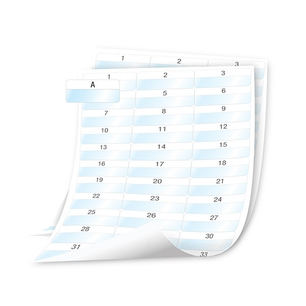 Dymo 1908557 XTL pre-cut laminated cable wraps on sheet, 54x23mm (original) 1908557 089118 - 1