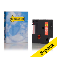 Dymo 1978366 white on red tape, 12mm (123ink version) (5-pack) 650871
