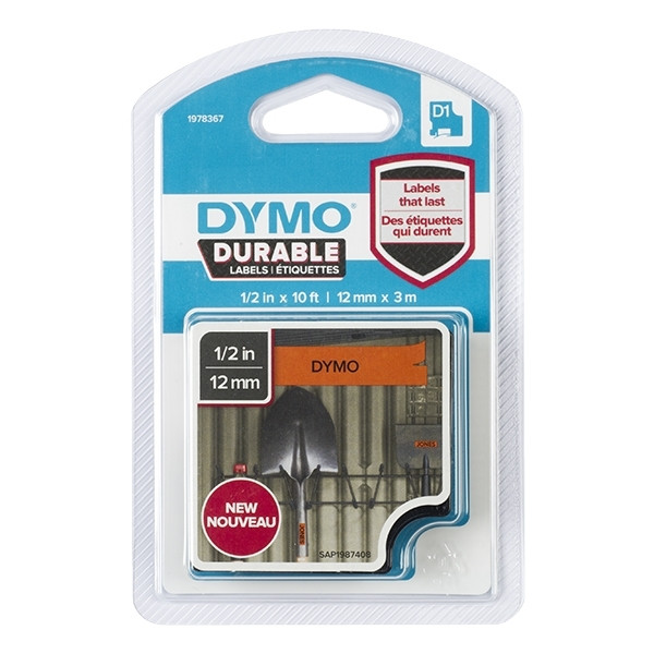 Dymo 1978367 black on orange tape, 12mm (original Dymo) 1978367 089134 - 1