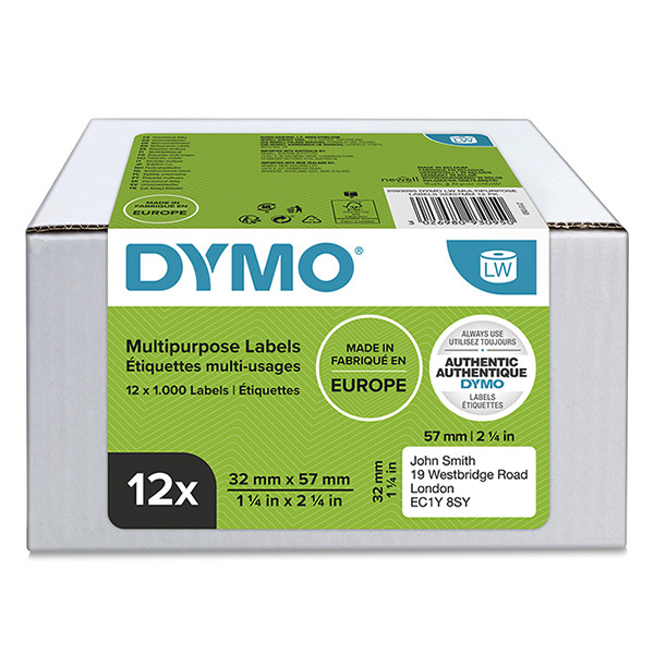 Dymo 2093095 / 11354 removable multi-purpose labels (12-pack) (original Dymo) 2093095 089164 - 1