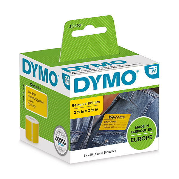 Dymo 2133400 yellow shipping and name badge labels (original) 2133400 088598 - 1