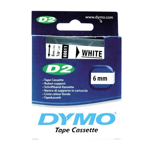 Dymo 60611 / S0721030 white tape, 6mm (original) S0721030 088804 - 1