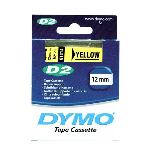 Dymo 61214 / S0721120 yellow tape, 12mm (original) S0721120 088808 - 1