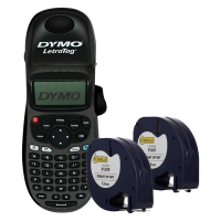 Dymo LetraTag LT-100H label maker (black) + 2 tapes 833319