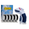Dymo Omega Embossing label maker + 123ink version Dymo S0898130 white on black embossing tape, 9mm (5-pack) 089308 - 1