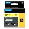 Dymo S0718090 / 18491 IND Rhino black on yellow flexible nylon tape, 19mm (original Dymo)