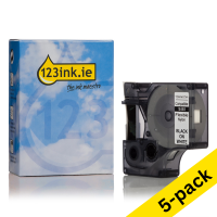 Dymo S0718100 / 18488 IND Rhino black on white flexible nylon tape, 12mm (5-pack) (123ink version)  650571
