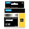 Dymo S0718180 / 18486 IND Rhino black on metallic permanent polyester tape, 12mm (original Dymo) 088688 - 1