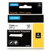 Dymo S0718210 / 18483 IND Rhino black on white permanent polyester tape, 12mm (original Dymo)