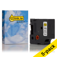 Dymo S0718220 / 18484 IND Rhino black on white permanent polyester tape, 19mm (123ink version) | 5-pack