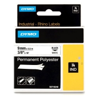 Dymo S0718240 / 18482 IND Rhino black on white permanent polyester tape, 9mm (original Dymo) 18482 S0718240 088666