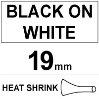 Dymo S0718330 / 18057 IND Rhino black on white heat-shrink tape, 19mm (123ink version) 18057C 088701 - 1