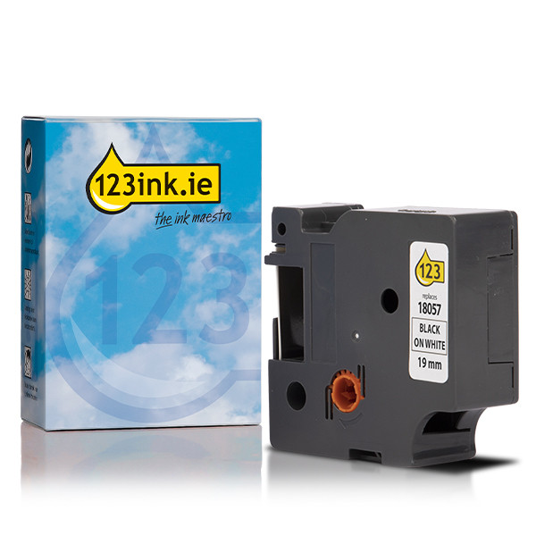 Dymo S0718330 / 18057 IND Rhino black on white heat-shrink tape, 19mm (123ink version) 088701 - 1
