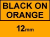 Dymo S0718490 / 18435 IND Rhino black on orange vinyl tape, 12mm (123ink version)