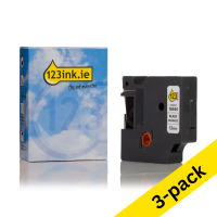 Dymo S0718600 / 18444 IND Rhino black on white vinyl tape, 12mm (3-pack) (123ink version)
