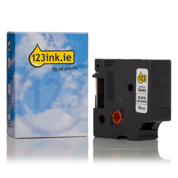 Dymo S0718620 / 18445 IND Rhino black on white vinyl tape, 19mm (123ink version) | 5-pack 650549 - 1