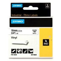 Dymo S0718620 / 18445 IND Rhino black on white vinyl tape, 19mm (original Dymo) 088604