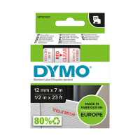 Dymo S0720520 / 45012 red on transparent tape, 12mm (original Dymo) S0720520 088204