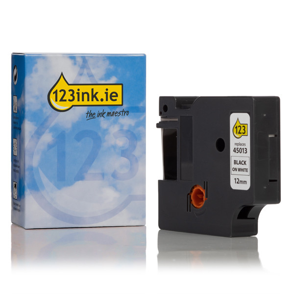 Dymo S0720530 / 45013 black on white tape, 12mm (123ink version) S0720530C 088207 - 1