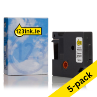 Dymo S0720530 / 45013 black on white tape, 12mm (5-pack) (123ink version) S0720530C 650785