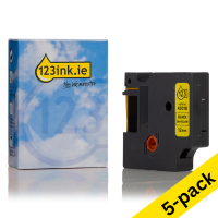 Dymo S0720580 / 45018 black on yellow tape, 12mm (123ink version) | 5-pack