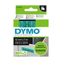 Dymo S0720590 / 45019 black on green tape, 12mm (original Dymo) S0720590 088218