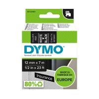 Dymo S0720610 / 45021 white on black tape, 12mm (original Dymo) 088222