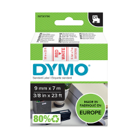Dymo S0720700 / 40915 red on white tape, 9mm (original Dymo) 088110