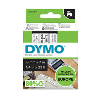 Dymo S0720780 / 43613 black on white tape, 6mm (original Dymo) 088000