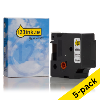 Dymo S0720920 / 53710 black on transparent tape, 24mm (5-pack) (123ink version)