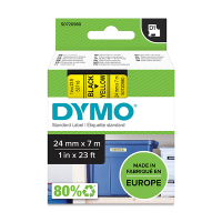 Dymo S0720980 / 53718 black on yellow tape, 24mm (original Dymo) S0720980 088432