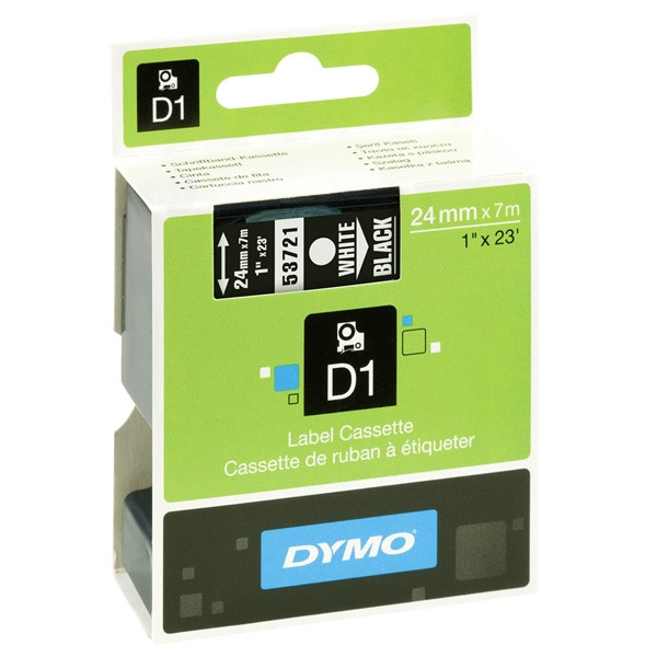 Dymo S0721010 / 53721 white on black tape, 24mm (original Dymo) S0721010 088438 - 1