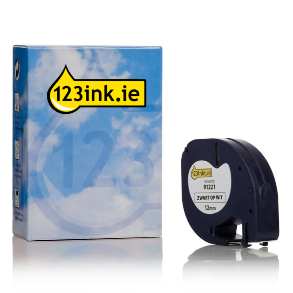 Dymo S0721660 / 91221 white plastic tape, 12mm (123ink version) 088321 - 1