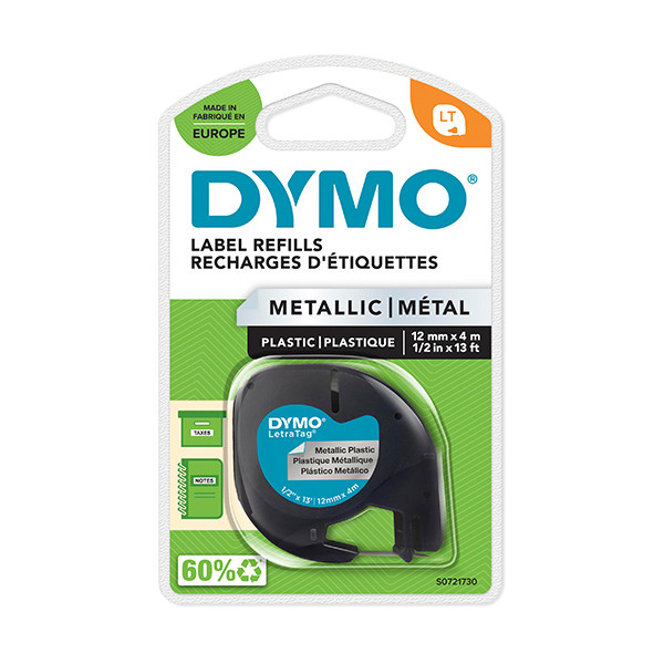 Dymo S0721730 / 91208 metallic silver tape, 12mm (original) S0721730 088314 - 1